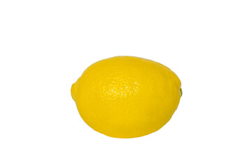 One lemon isolated on a white background. Tropical fruit. Useful