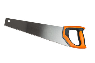 Wood hacksaw, carpentry and locksmith tool, a type of hand saw for sawing wood, a wide transverse hacksaw, a large-toothed saw