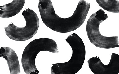 Vector organic grunge watercolor seamless pattern. Abstract background with watercolor brush strokes. Hand drawn texture. Modern graphic design.