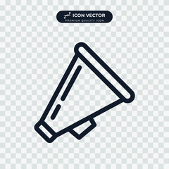 megaphone loudspeaker icon symbol template for graphic and web design collection logo vector illustration