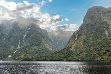 Magnificent landscape of rugged Doubtful Sound, Fiordland National Park, New Zealand