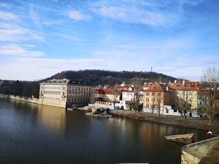 view of the vltava river. Praga.