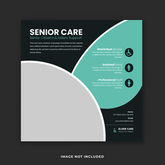 Fototapeta na wymiar Senior health care Instagram post design