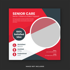 Senior health care Instagram post design