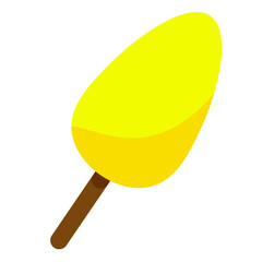 Illustration of yellow ice-cream - Yellow ice cream - Summer food