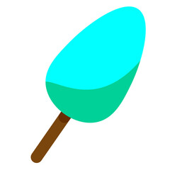 Illustration of blue ice-cream - Blue ice cream - Summer food