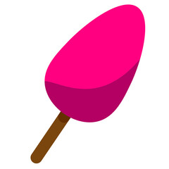 Illustration of pink ice-cream - Pink ice cream - Summer food