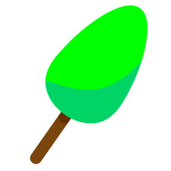 Illustration of ice cream - Green ice cream - Summer food
