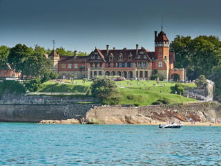 Vistas de la bahía de la concha en San Sebastián y la Isla Santa Clara