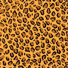 Leopard pattern in browns. Vector illustration