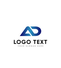 A and D initials creative modern vector logo template 