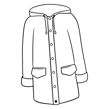 Rain protection. Raincoat with kormans and a hood. Autumn clothes.