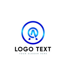 A letter initials creative modern vector logo template 