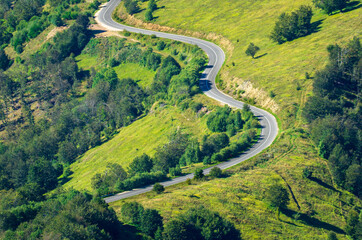 view of the road from above