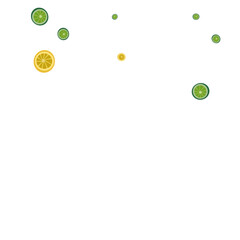 Juicy Citrus Background White Vector. Fruit Vegetable Pattern. Yellow Half Lemon. Bright Splash Illustration.