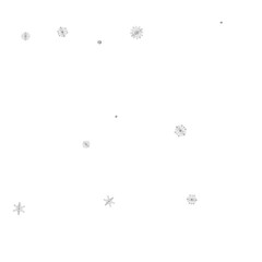Fototapeta premium Silver Snow Background White Vector. Flake Random Card. Grey Snowflake Luxury. Luminous Particles Texture.