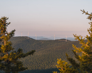 Mountaintop windmills