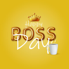 boss day holiday design vector background vector