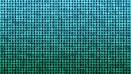 Abstract grid type background from glowing, flickering glitter dots. Mesh of circles