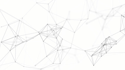 Abstract technology background from lines and dots. Plexus space geometrical backdrop