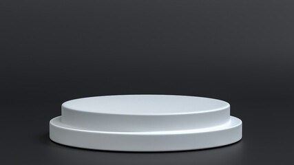 Minimal podium with empty space