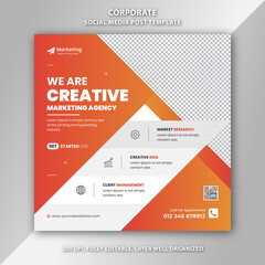 Creative Corporate Social Media Post Banner Template Unique Design