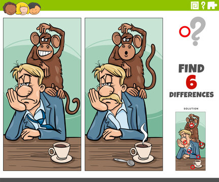 differences game with monkey on your back saying of proverb