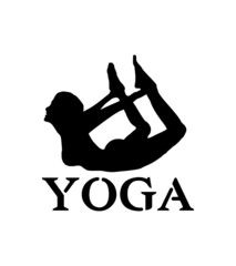California tattoo yoga graphic design vector art