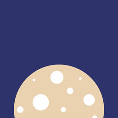 Moon vector illustration. Cosmos banner