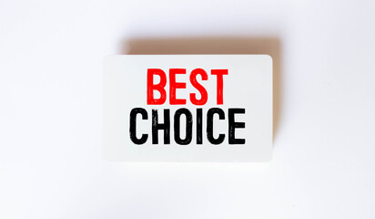 best choice sign a paper price tag against rustic red painted barn wood