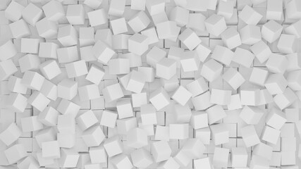 Multiple randomly arranged cubes. 3D illustration