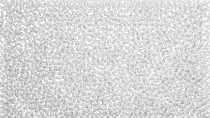 Abstract background formed by countless white particles. 3D illustration