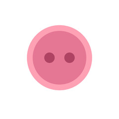 Vector flat colored button isolated on white background