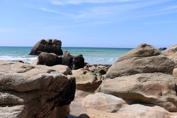 rocks and sea in Morbihan  
