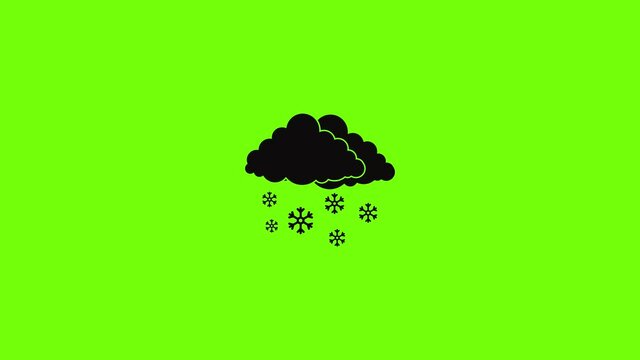 Snow cloud holiday icon animation