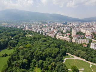 Obraz premium Aerial view of South Park in city of Sofia, Bulgaria