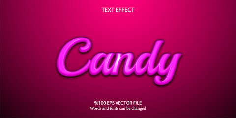 Lovely and exotic editable text effect: Candy