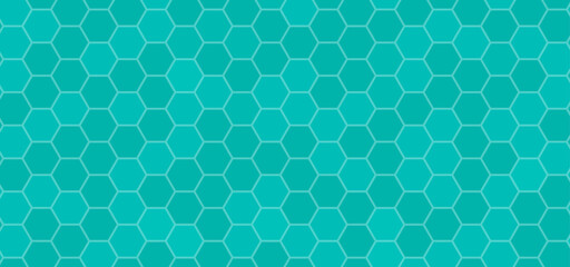 Sea-colored background with hexagon-shaped texture. Vector background and can editable