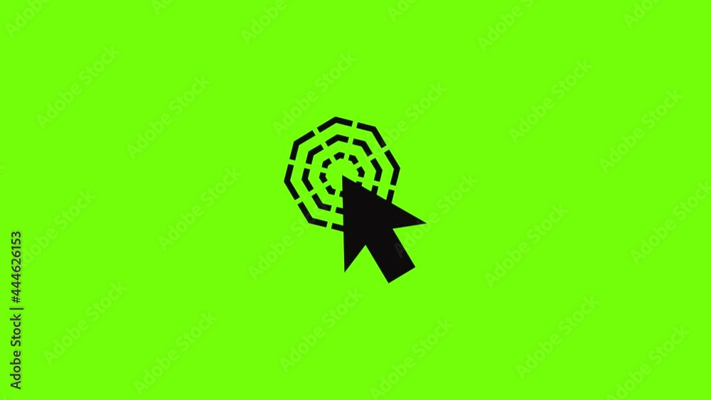 Poster arrow cursor click icon animation