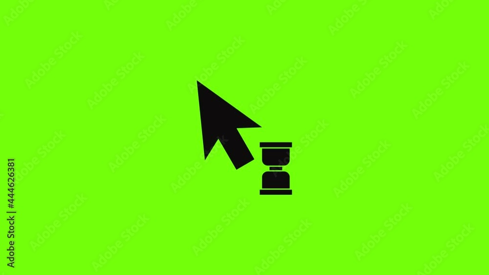 Poster cursor wait web icon animation