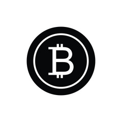 Bitcoin sign. Cryptocurrency symbol. cryptocurrency icon.  Blockchain-based secure cryptocurrency. Vector icon for web site design, app. 
