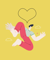 Happiness - happy people jumping in the air cheerfully