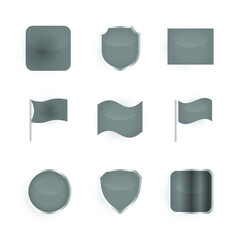 Vector Blank Insignia and Badges Collection