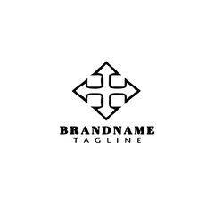 move logo icon cartoon design vector illustration