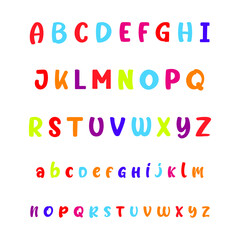 Colorful Cartoon Alphabet Letters A to Z