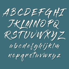 White Decorative Font A to Z