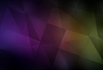 Fototapeta premium Dark Pink, Yellow vector shining triangular background.