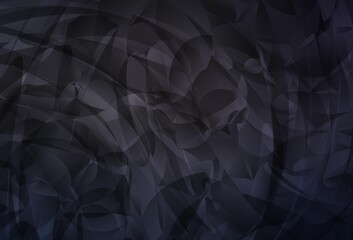 Dark Gray vector template with chaotic shapes.
