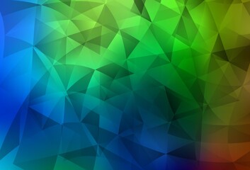 Dark Multicolor vector pattern with polygonal style.