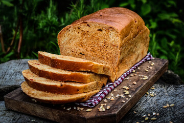 healthy eating with multigrain bread